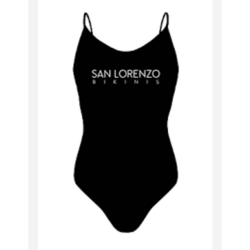 San Lorenzo Bikinis M One Piece Swimsuit Black Reversible Swim Swag Classic NEW